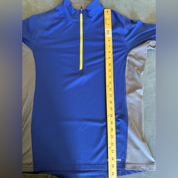 Patagonia Mens All Weather 1/4 Zip Pullover SZ XL Long Sleeve Blue Grey Outdoor - Picture 7 of 7